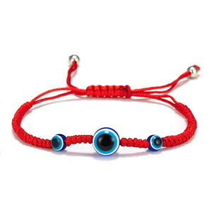 Braided Lucky Red String Charm Bracelet