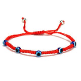 Braided Lucky Red String Charm Bracelet