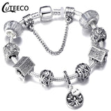 Silver Charms Bracelet Bangle For Women