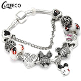 Silver Charms Bracelet Bangle For Women