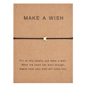 Wish Card Adjustable Hand-woven Rope Bracelet