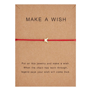 Wish Card Adjustable Hand-woven Rope Bracelet