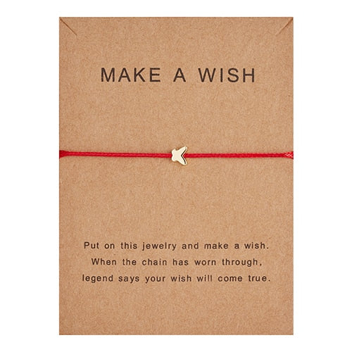 Wish Card Adjustable Hand-woven Rope Bracelet