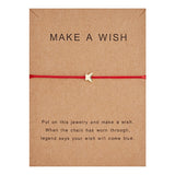 Wish Card Adjustable Hand-woven Rope Bracelet