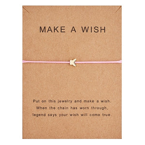 Wish Card Adjustable Hand-woven Rope Bracelet