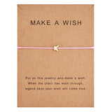 Wish Card Adjustable Hand-woven Rope Bracelet