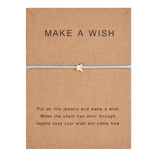 Wish Card Adjustable Hand-woven Rope Bracelet