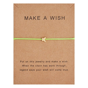 Wish Card Adjustable Hand-woven Rope Bracelet