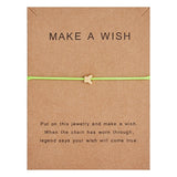 Wish Card Adjustable Hand-woven Rope Bracelet