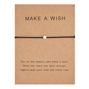 Wish Card Adjustable Hand-woven Rope Bracelet