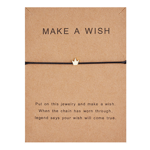 Wish Card Adjustable Hand-woven Rope Bracelet