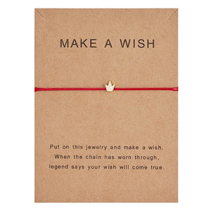 Wish Card Adjustable Hand-woven Rope Bracelet