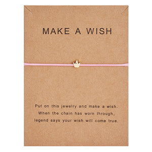 Wish Card Adjustable Hand-woven Rope Bracelet