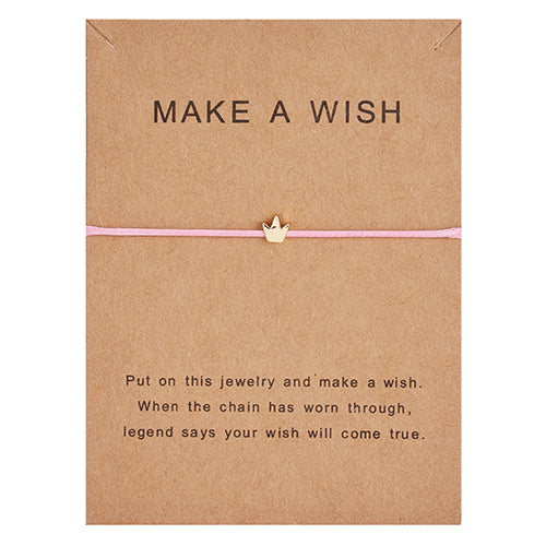 Wish Card Adjustable Hand-woven Rope Bracelet