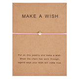 Wish Card Adjustable Hand-woven Rope Bracelet