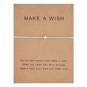 Wish Card Adjustable Hand-woven Rope Bracelet