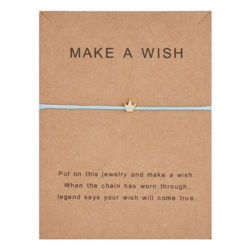 Wish Card Adjustable Hand-woven Rope Bracelet