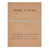 Wish Card Adjustable Hand-woven Rope Bracelet