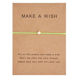 Wish Card Adjustable Hand-woven Rope Bracelet