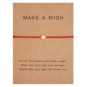 Wish Card Adjustable Hand-woven Rope Bracelet