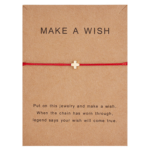 Wish Card Adjustable Hand-woven Rope Bracelet