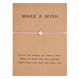 Wish Card Adjustable Hand-woven Rope Bracelet