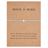 Wish Card Adjustable Hand-woven Rope Bracelet