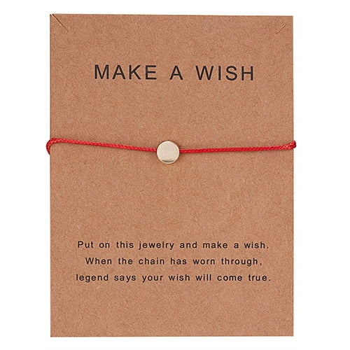 Wish Card Adjustable Hand-woven Rope Bracelet