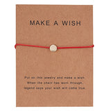 Wish Card Adjustable Hand-woven Rope Bracelet