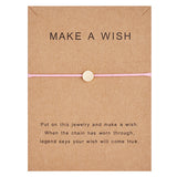 Wish Card Adjustable Hand-woven Rope Bracelet