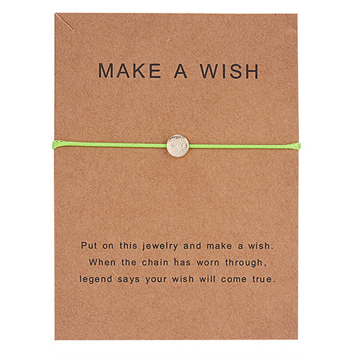 Wish Card Adjustable Hand-woven Rope Bracelet