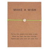 Wish Card Adjustable Hand-woven Rope Bracelet