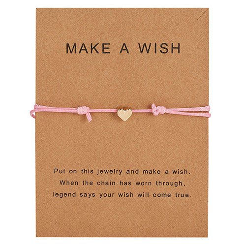 Wish Card Adjustable Hand-woven Rope Bracelet