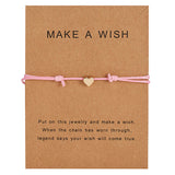 Wish Card Adjustable Hand-woven Rope Bracelet