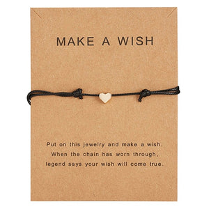 Wish Card Adjustable Hand-woven Rope Bracelet