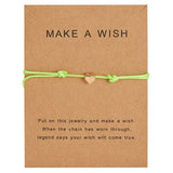 Wish Card Adjustable Hand-woven Rope Bracelet