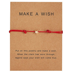 Wish Card Adjustable Hand-woven Rope Bracelet