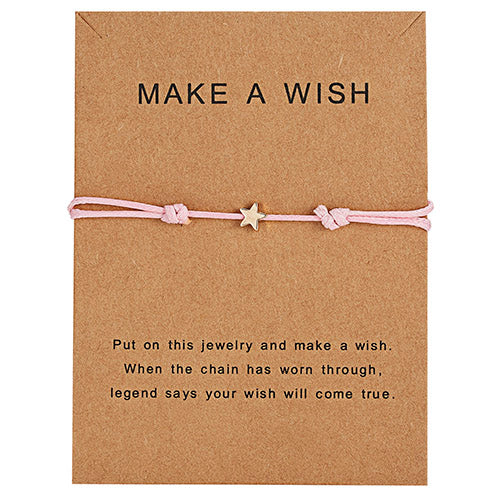 Wish Card Adjustable Hand-woven Rope Bracelet