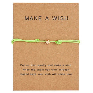 Wish Card Adjustable Hand-woven Rope Bracelet